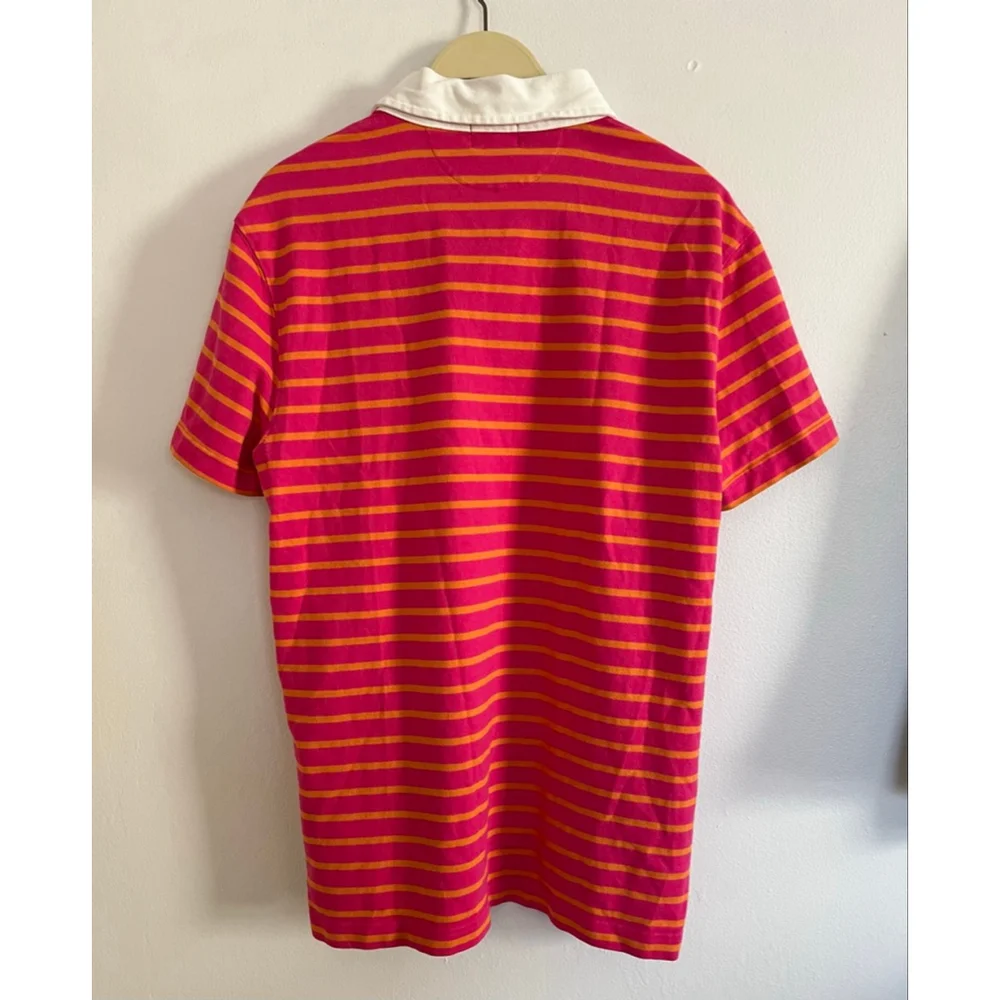 J. Crew short sleeve striped rugby shirt M
